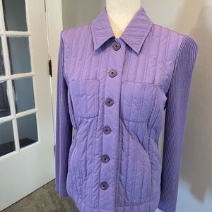 Sigrid Olsen Lavender Quilted Utility Jacket